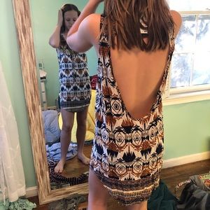 Rumor Boutique Backless Aztec Dress
